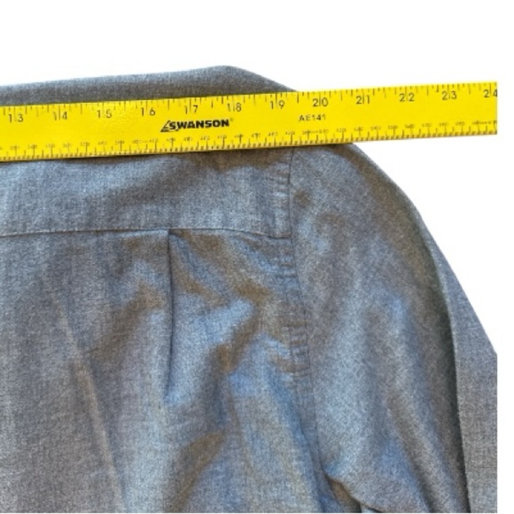 NWT Men’s Gray Thin Flannel Button Down Shirt L Crown & Ivy Classic Fit Preppy - Picture 12 of 12